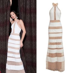 PatBO Beaded Maxi Dress in White